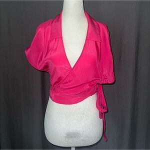 Zara Cropped Wrap Around Summer Top